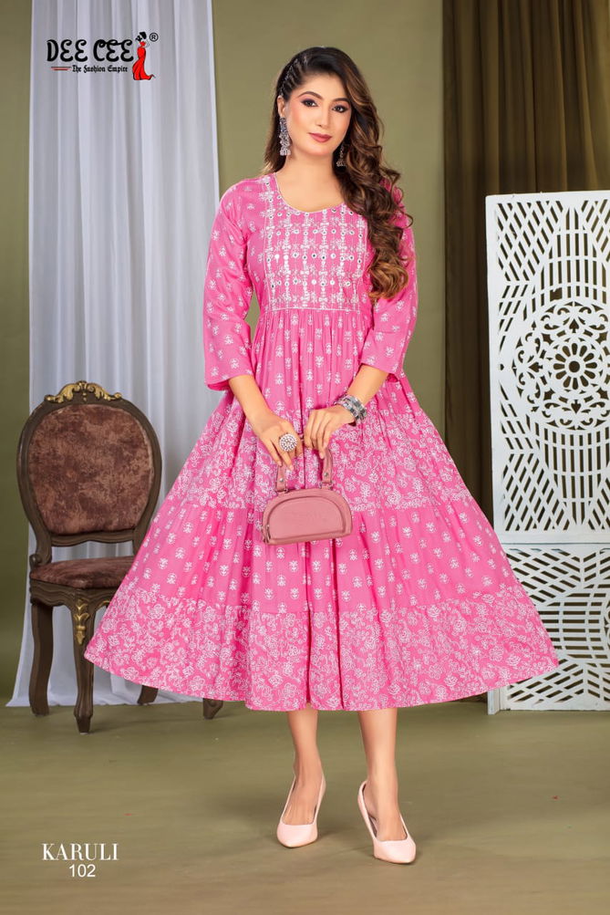 Karuli 1 By Deecee Fancy Plain Anarkali Kurtis Wholesale Shop In Surat